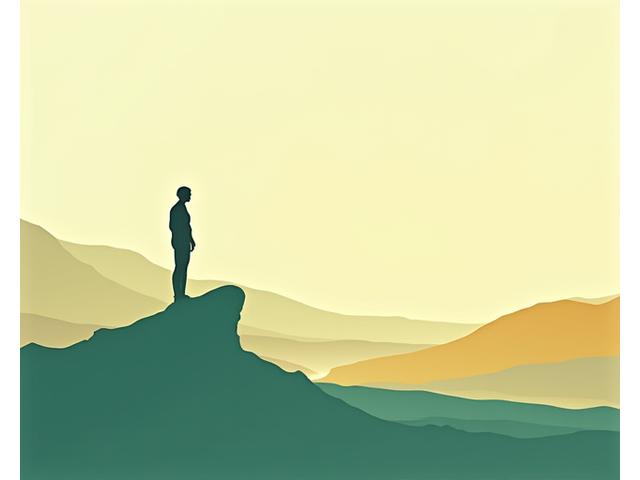 A person confidently navigating challenges, symbolic representation of mental and physical resilience.